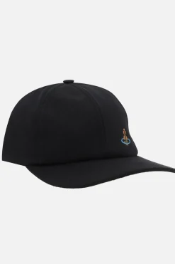 Accessori Da Indossare>VIVIENNE WESTWOOD cappello baseball in canvas ricamo Orb Nero