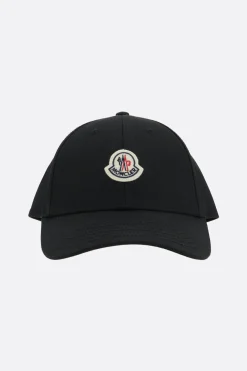 Accessori Da Indossare>MONCLER cappello baseball in gabardine patch logo Nero