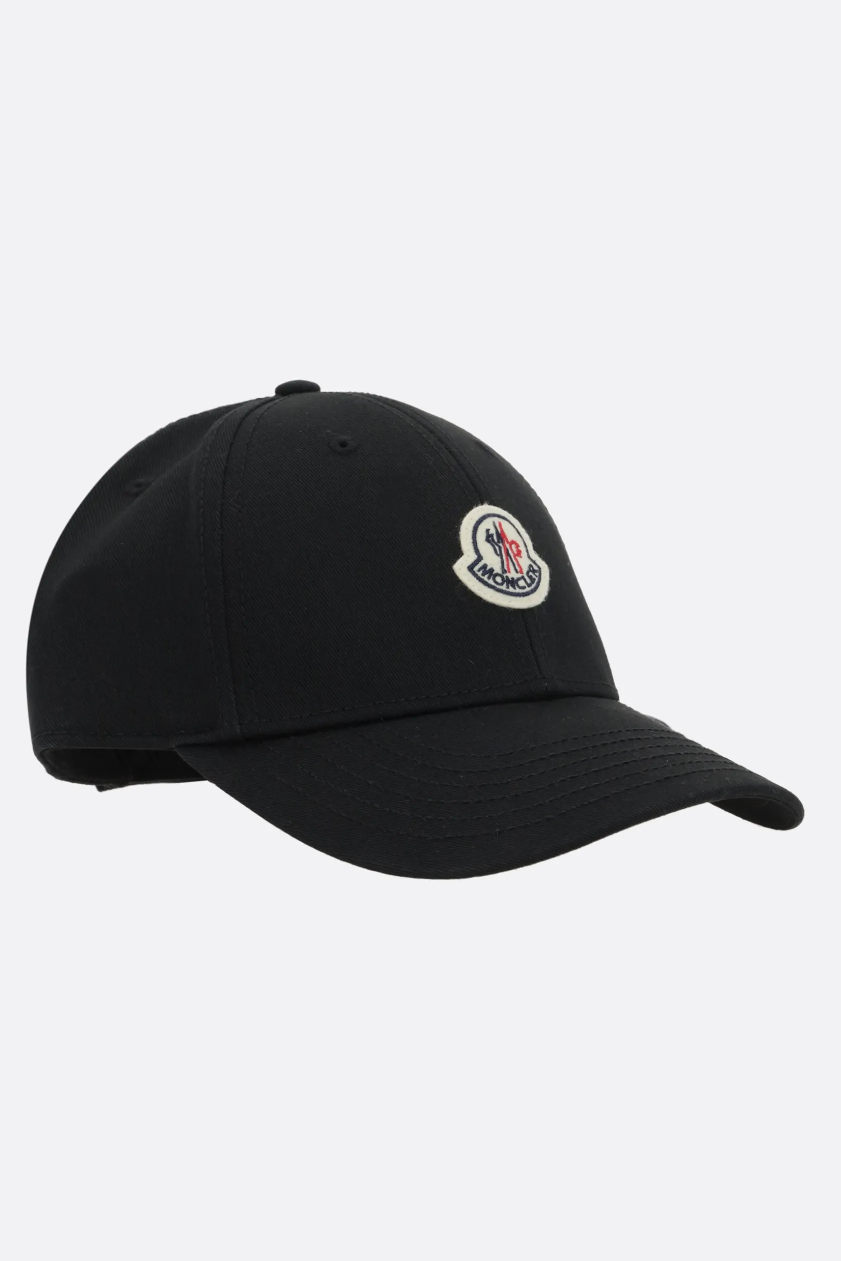 Accessori Da Indossare>MONCLER cappello baseball in gabardine patch logo Nero
