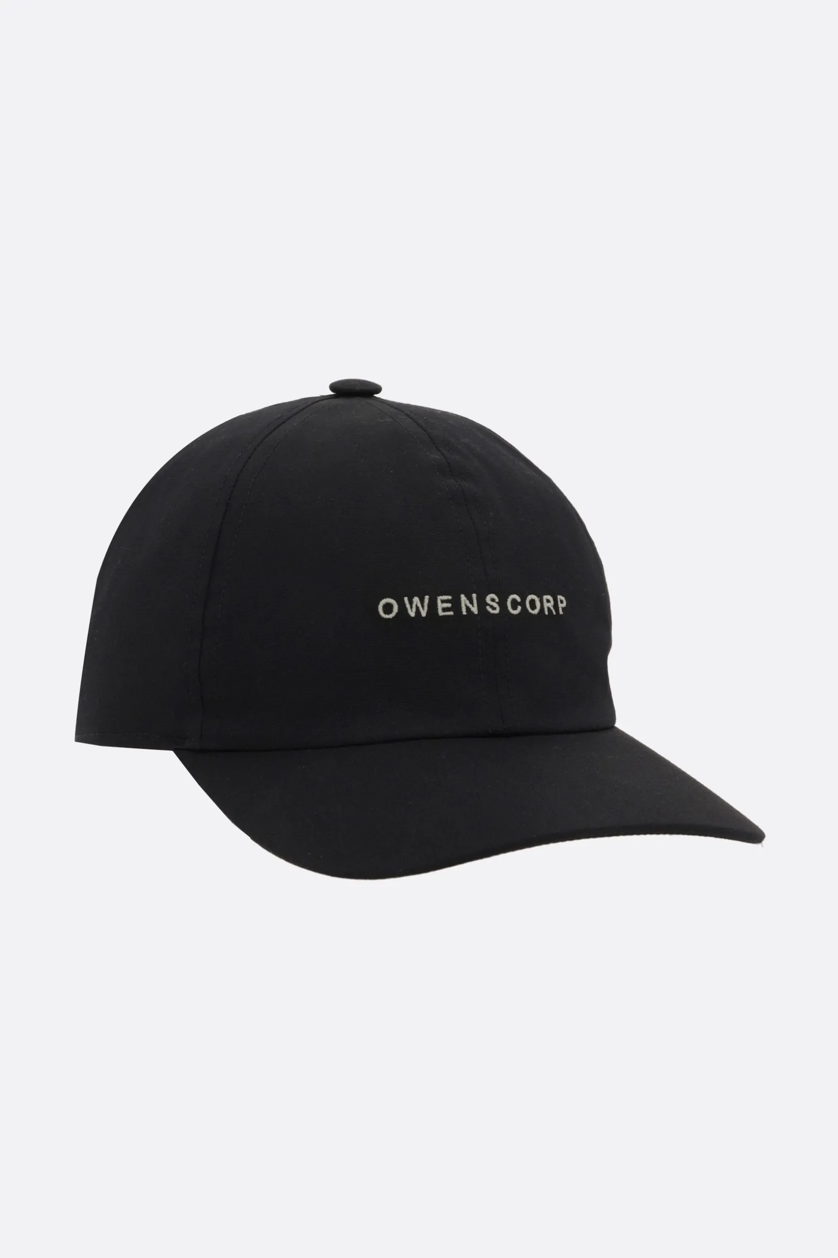 Accessori Da Indossare>RICK OWENS cappello baseball in popeline ricamo Owenscorp Nero