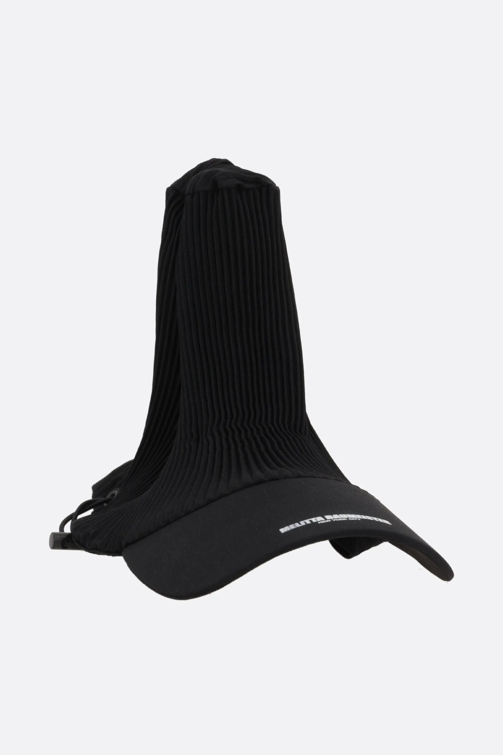 Accessori Da Indossare>MELITTA BAUMEISTER cappello baseball in popeline tecnico plissé Nero
