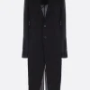 Capispalla>RICK OWENS cappotto Fogpocket Neue in chiffon e tulle Nero
