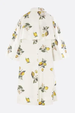 Capispalla>UNDERCOVER cappotto in canvas stampa limoni Bianco