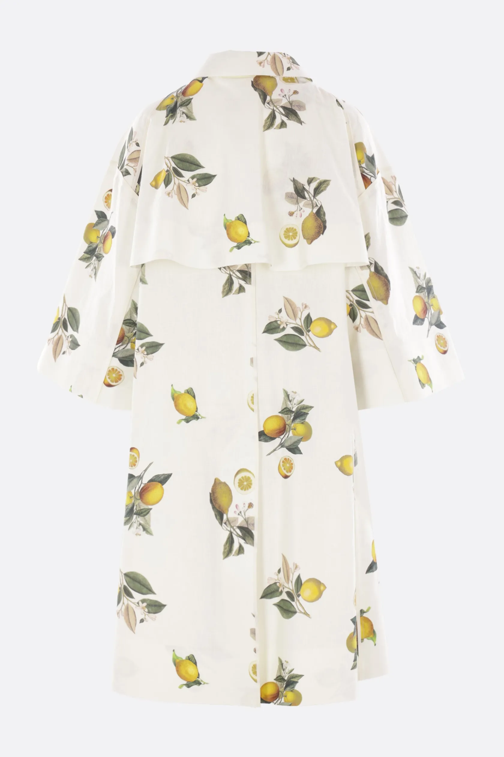Capispalla>UNDERCOVER cappotto in canvas stampa limoni Bianco