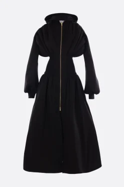 Capispalla>DURAN LANTINK cappotto in jersey e maglia con cappuccio Nero