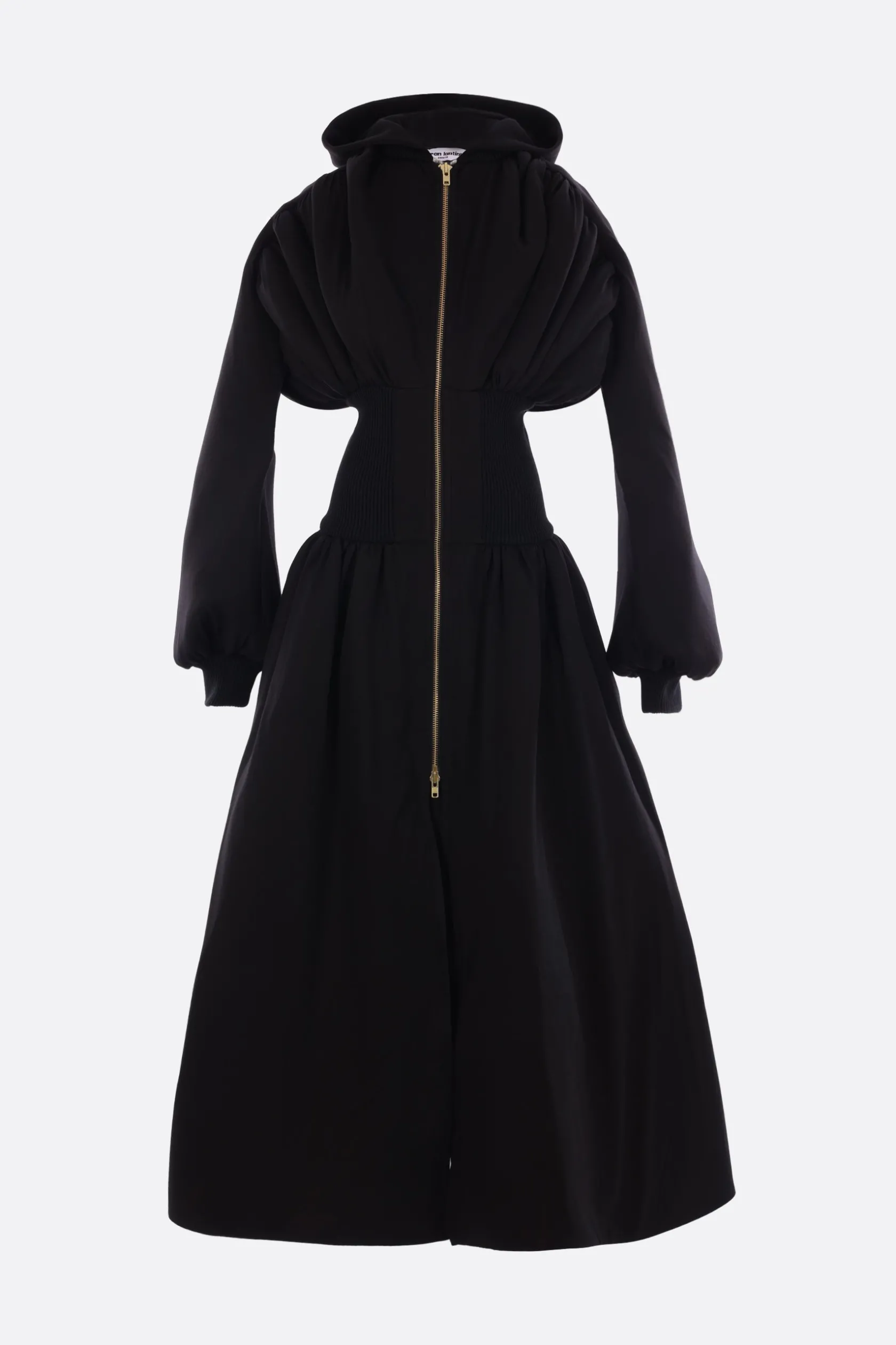 Capispalla>DURAN LANTINK cappotto in jersey e maglia con cappuccio Nero