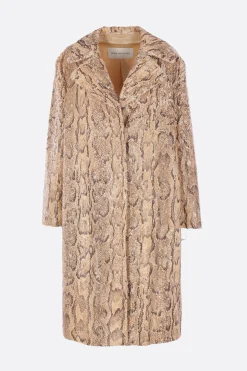 Capispalla>DRIES VAN NOTEN cappotto Ricca in cotone con paillettes Neutro