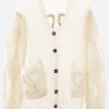 Topwear>LOEWE cardigan Anagram in misto mohair Neutro