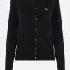 Topwear>VIVIENNE WESTWOOD cardigan Bea in cotone e cashmere Nero