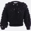 Topwear>PAULINE DUJANCOURT cardigan cropped in mohair e seta Nero
