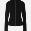 Topwear>ACNE STUDIOS cardigan full-zip in cotone a costine Nero