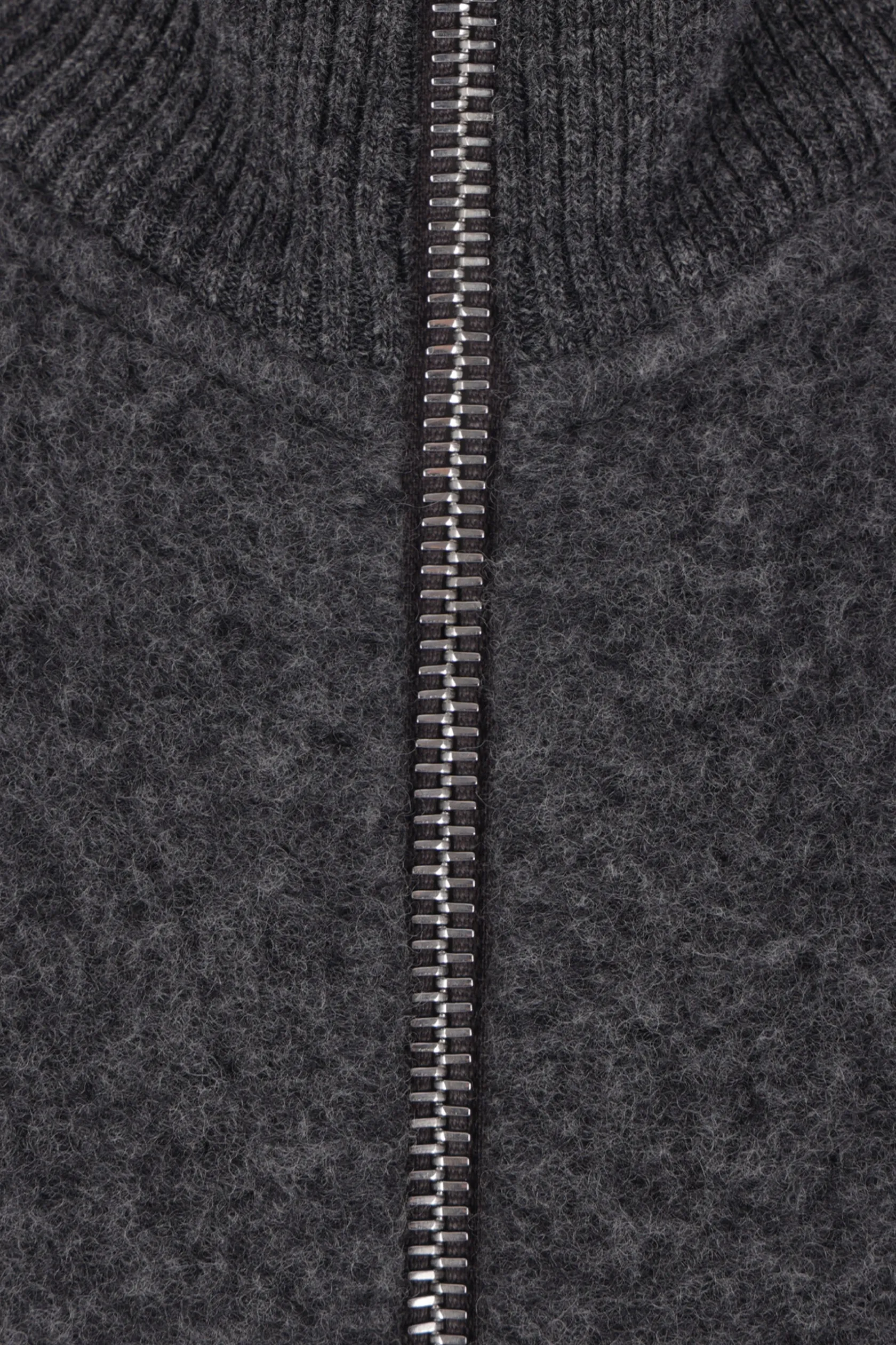 Topwear>THOM BROWNE cardigan full-zip in pile di lana Grigio