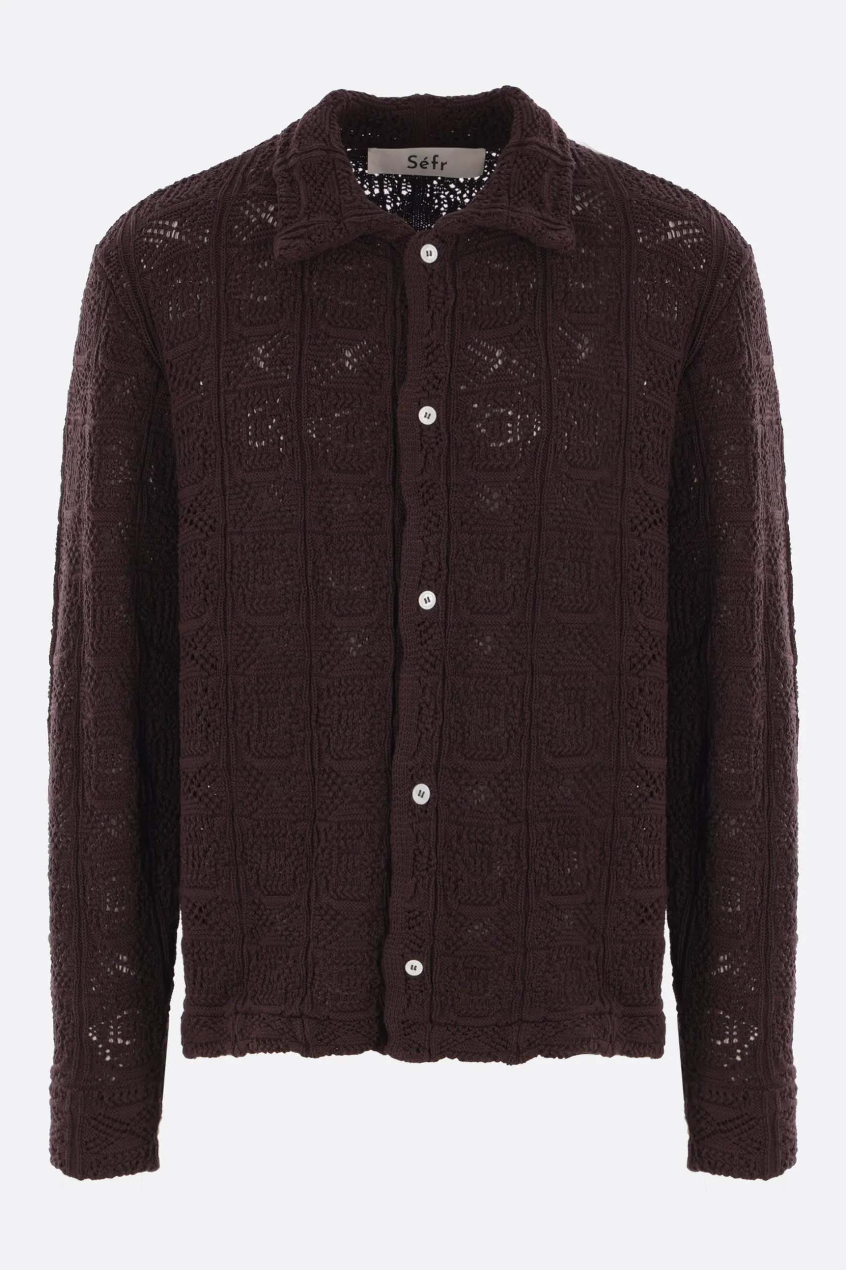 Topwear>SÉFR cardigan Myles in cotone Marrone