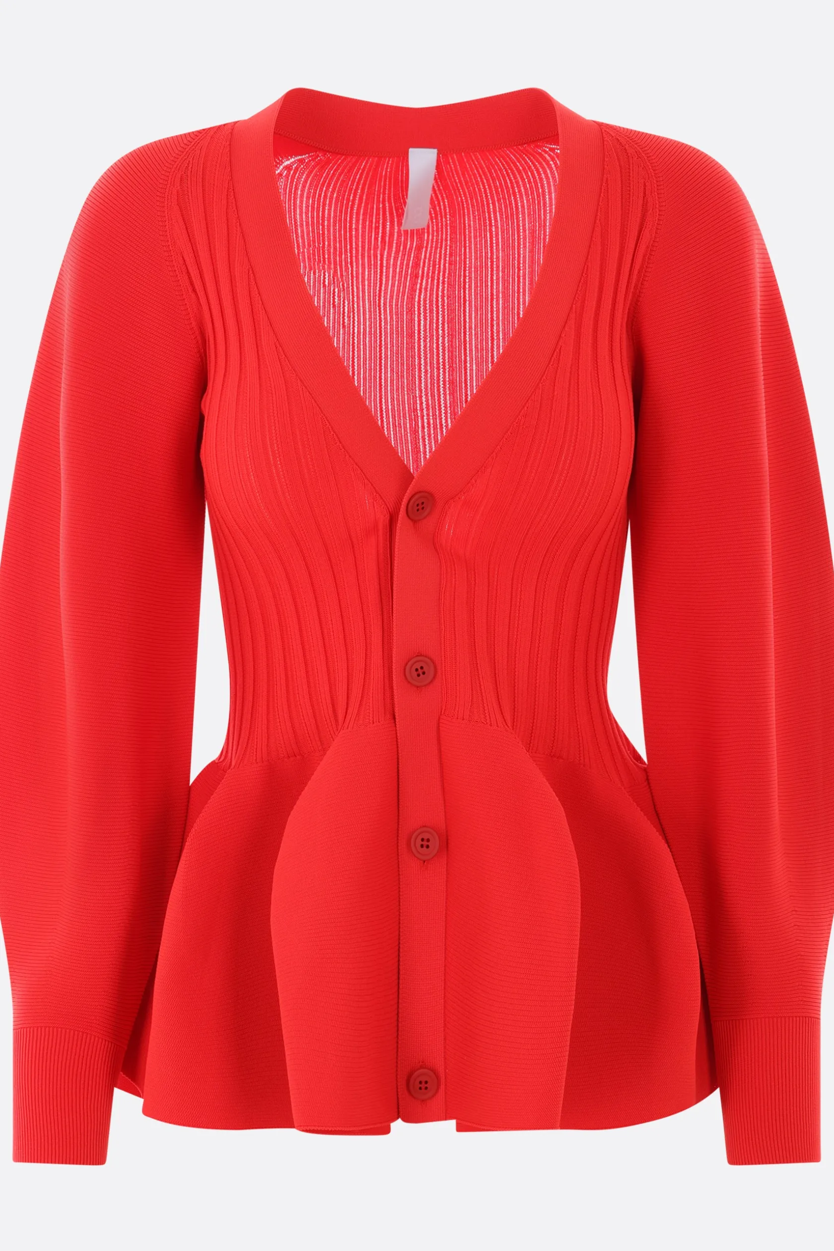 Topwear>CFCL cardigan Pottery in maglia stretch Rosso