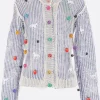 Topwear>CHOPOVA LOWENA cardigan Trip Trip in rete di lino Blu