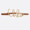 Cinture>CHLOÉ cintura sottile Chloé Iconic in pelle liscia Marrone
