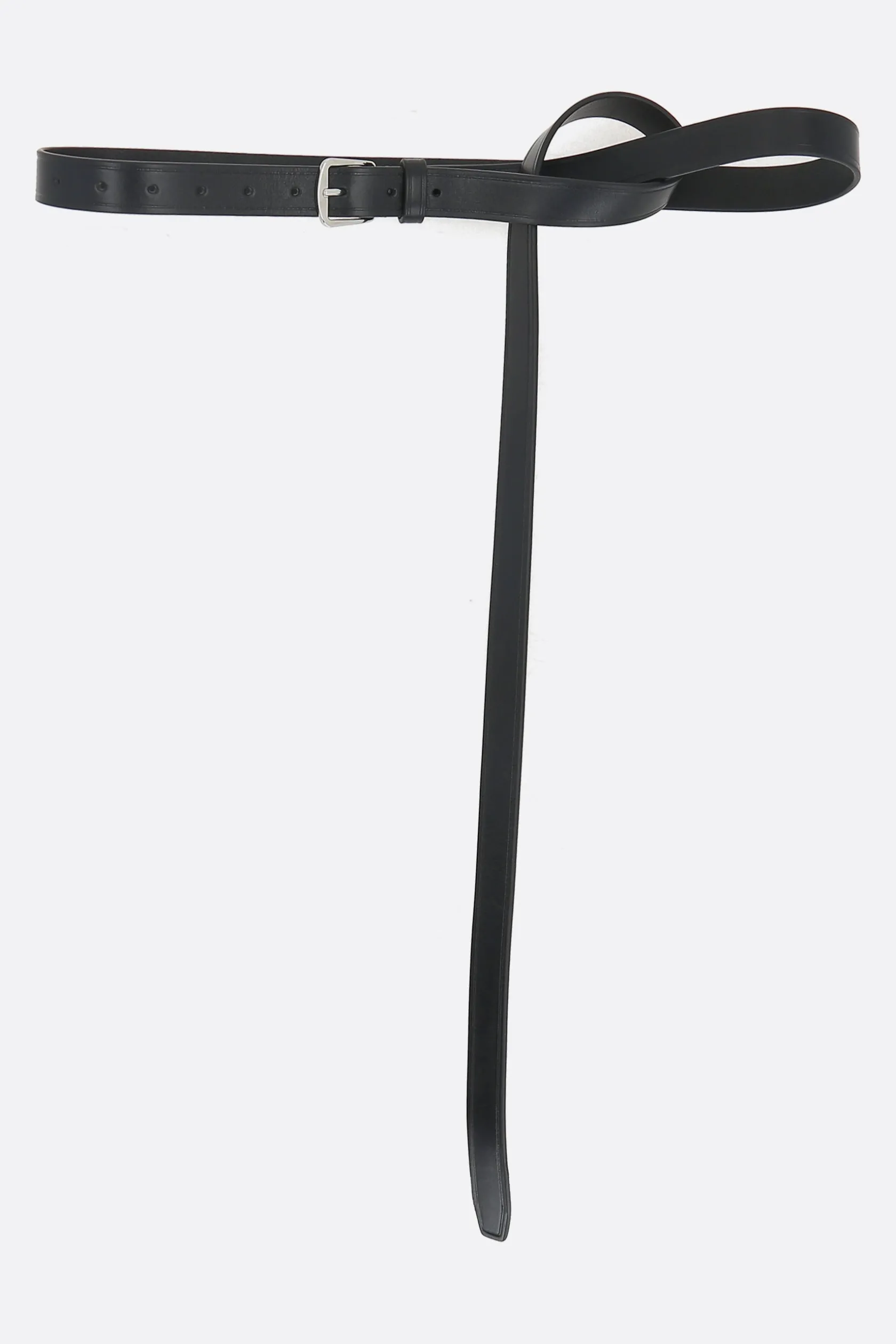 Cinture>ANN DEMEULEMEESTER cintura sottile Mape in pelle liscia Nero