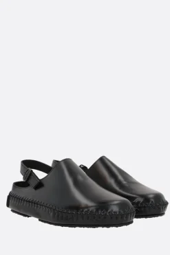 Décolletés E Slingbacks>HEREU X 10 CORSO COMO clog slingback Cargol in pelle spazzolata Nero