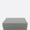 Clutch E Buste>BALENCIAGA clutch Box in pelle liscia Grigio