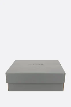 Clutch E Buste>BALENCIAGA clutch Box in pelle liscia Grigio