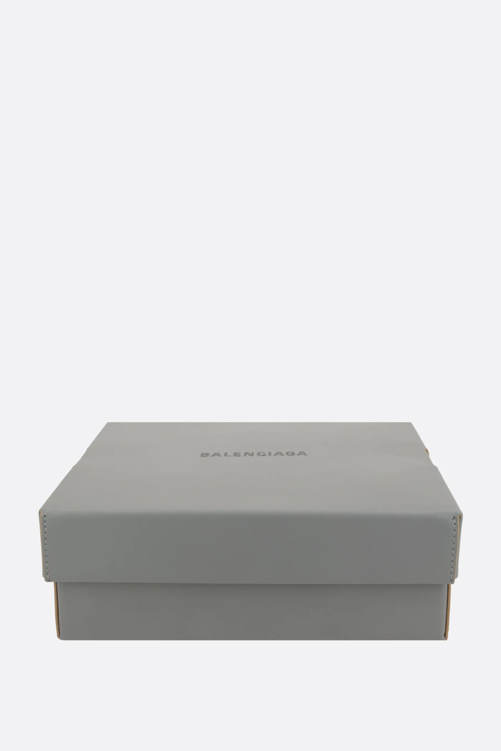 Clutch E Buste>BALENCIAGA clutch Box in pelle liscia Grigio