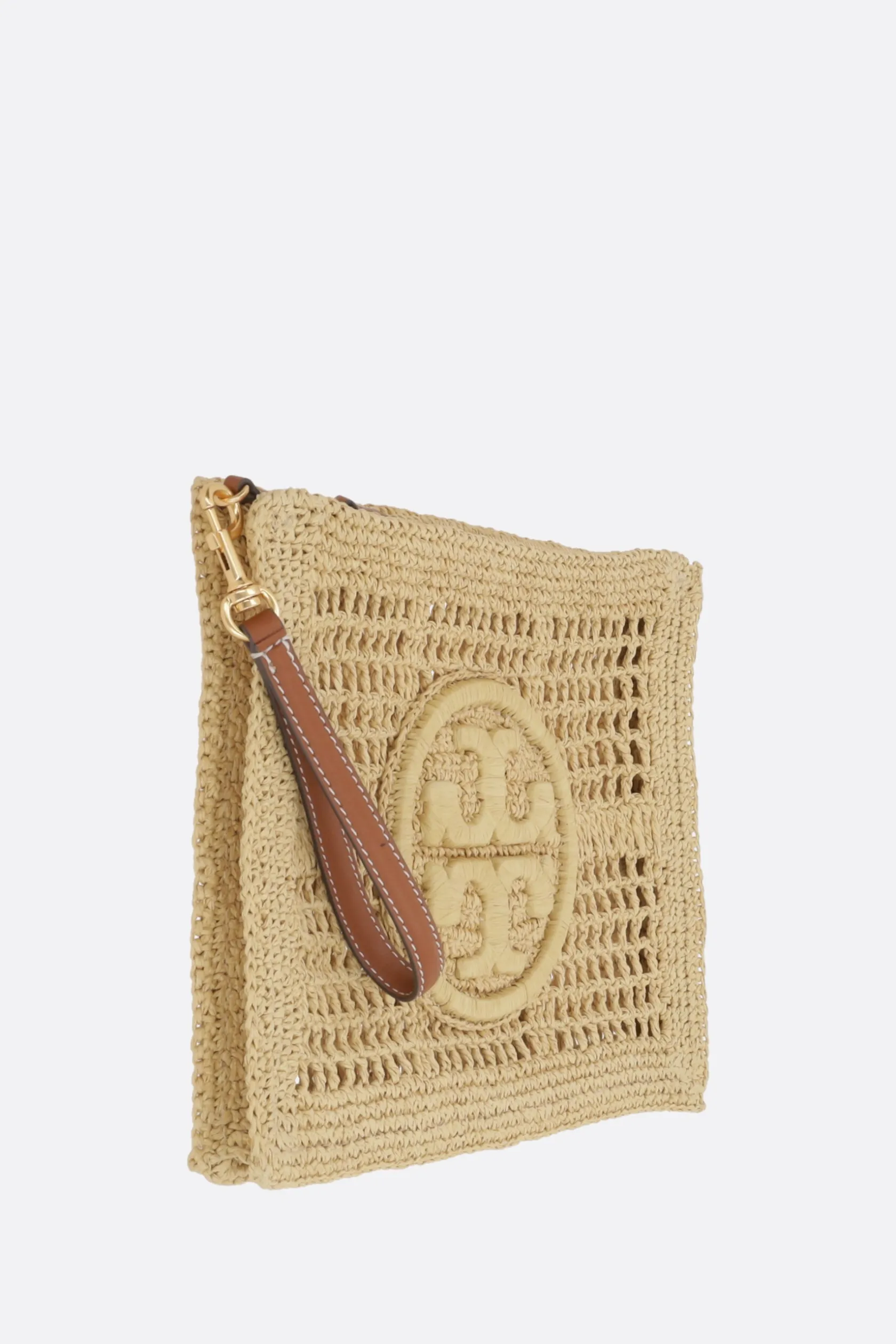 Clutch E Buste>TORY BURCH clutch Ella in rafia Neutro