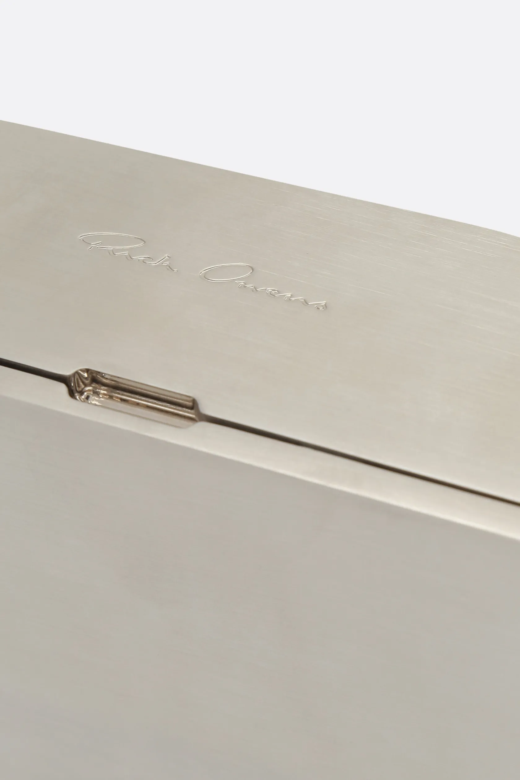 Clutch E Buste>RICK OWENS clutch Prong in metallo Argento