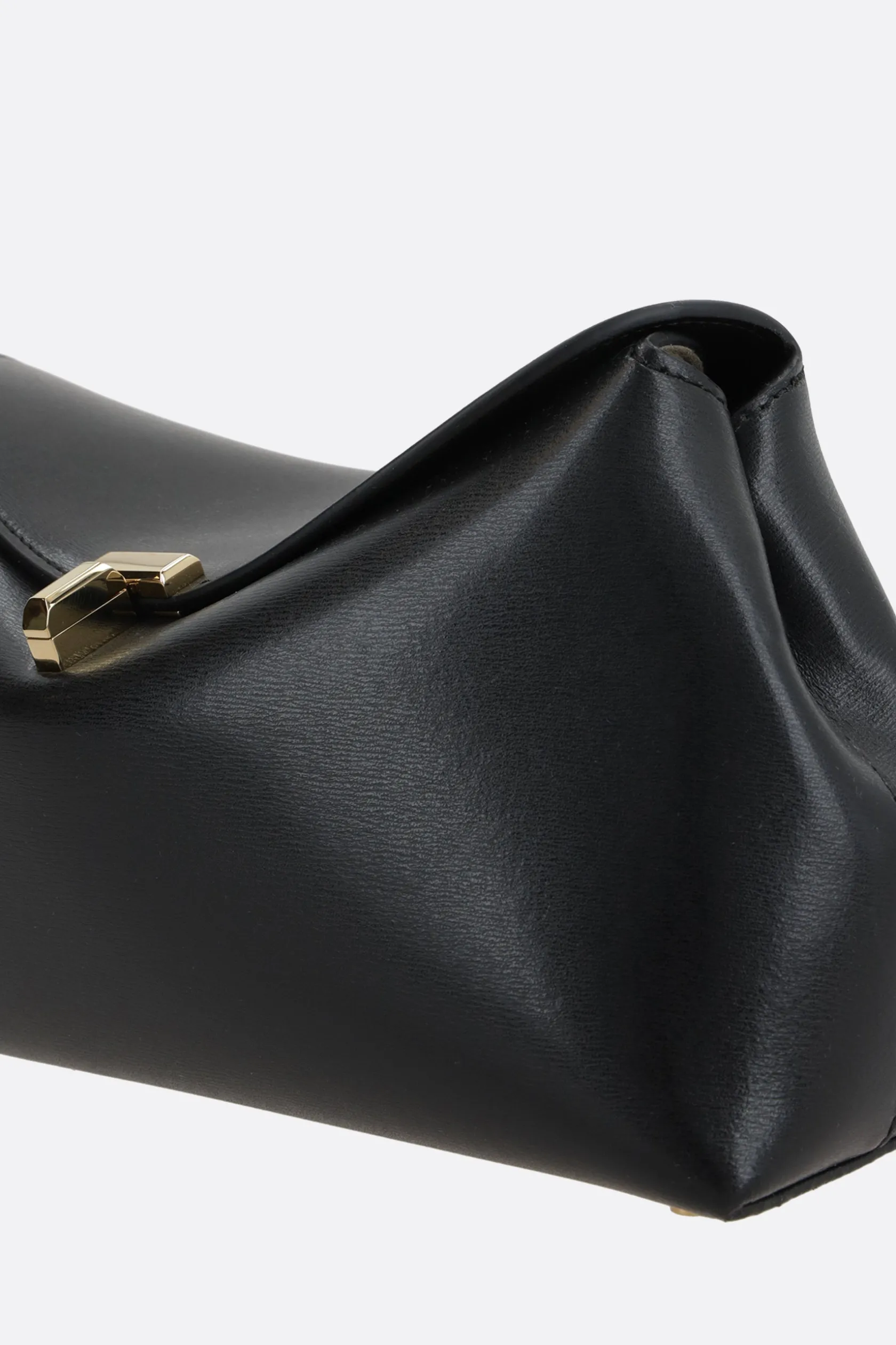 Clutch E Buste>TOTEME clutch T-Lock in pelle liscia Nero