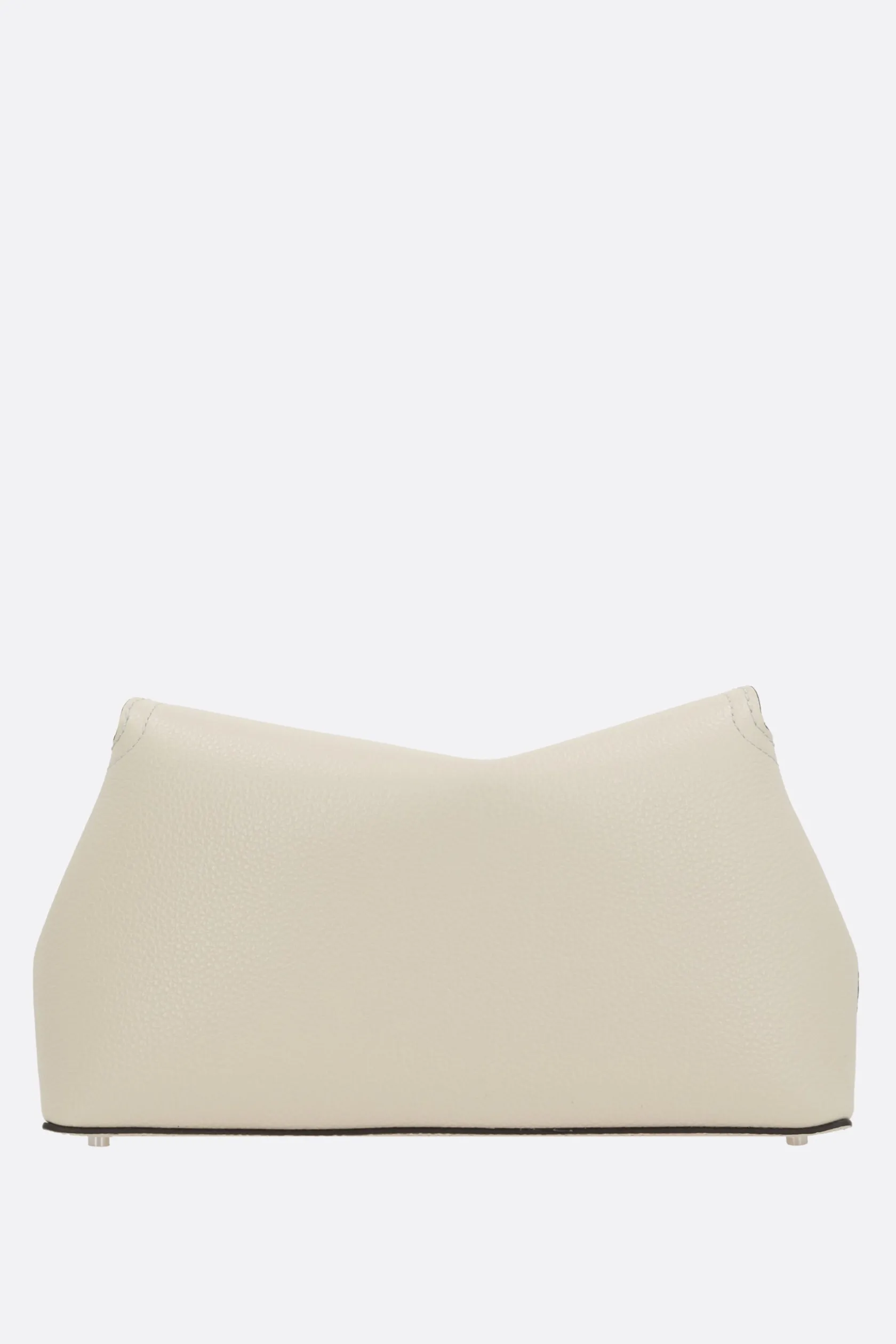 Clutch E Buste>TOTEME clutch T-Lock in pelle martellata Bianco