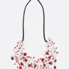 Gioielli>MARIA CALDERARA collana con paillettes e cristalli Rosso