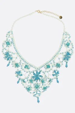 Gioielli>UNDERCOVER collana in crochet con perline Bianco
