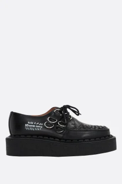 Scarpe Stringate>GEORGE COX X 10 CORSO COMO creeper Gibson in pelle lucida Nero