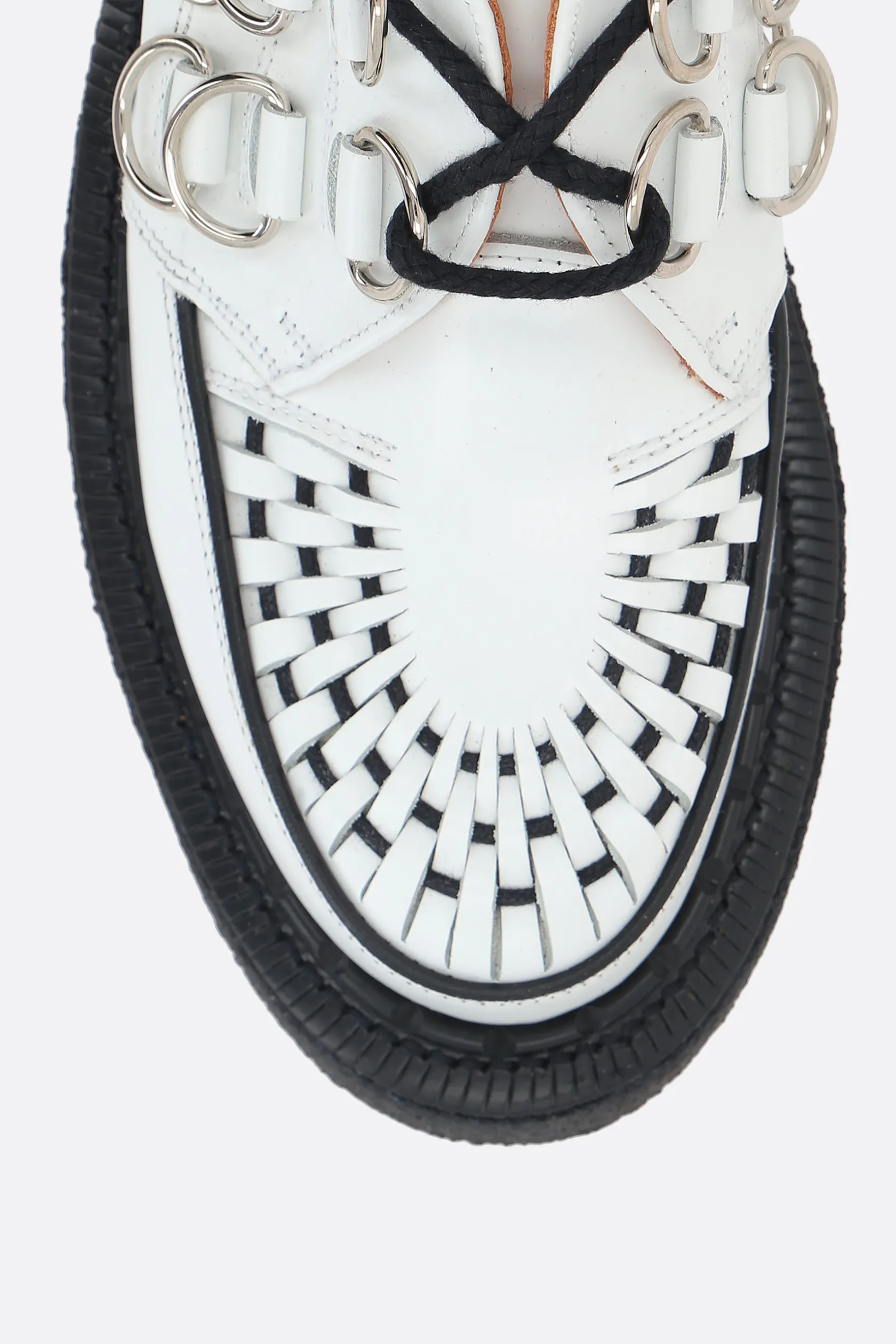 Scarpe Basse>GEORGE COX X 10 CORSO COMO creeper Gibson in pelle lucida Bianco