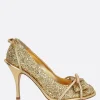 Décolletés E Slingbacks>ALL IN décolleté in pelle glitter Oro