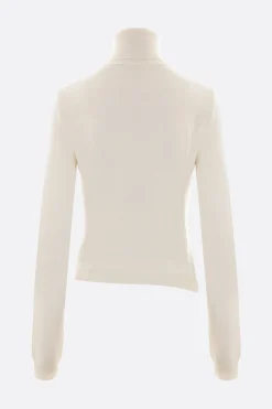 Topwear>MM6 dolcevita destrutturato in misto lana Bianco