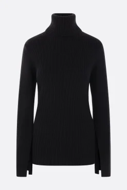 Topwear>JUNYA WATANABE dolcevita in lana a costine Nero