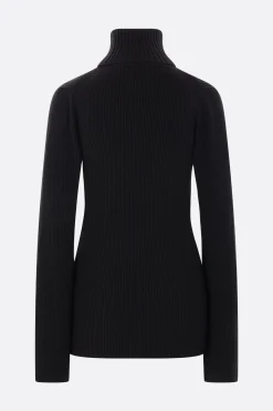 Topwear>JUNYA WATANABE dolcevita in lana a costine Nero