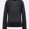 Topwear>TOTEME dolcevita in misto lyocell e cashmere con spacchi Nero