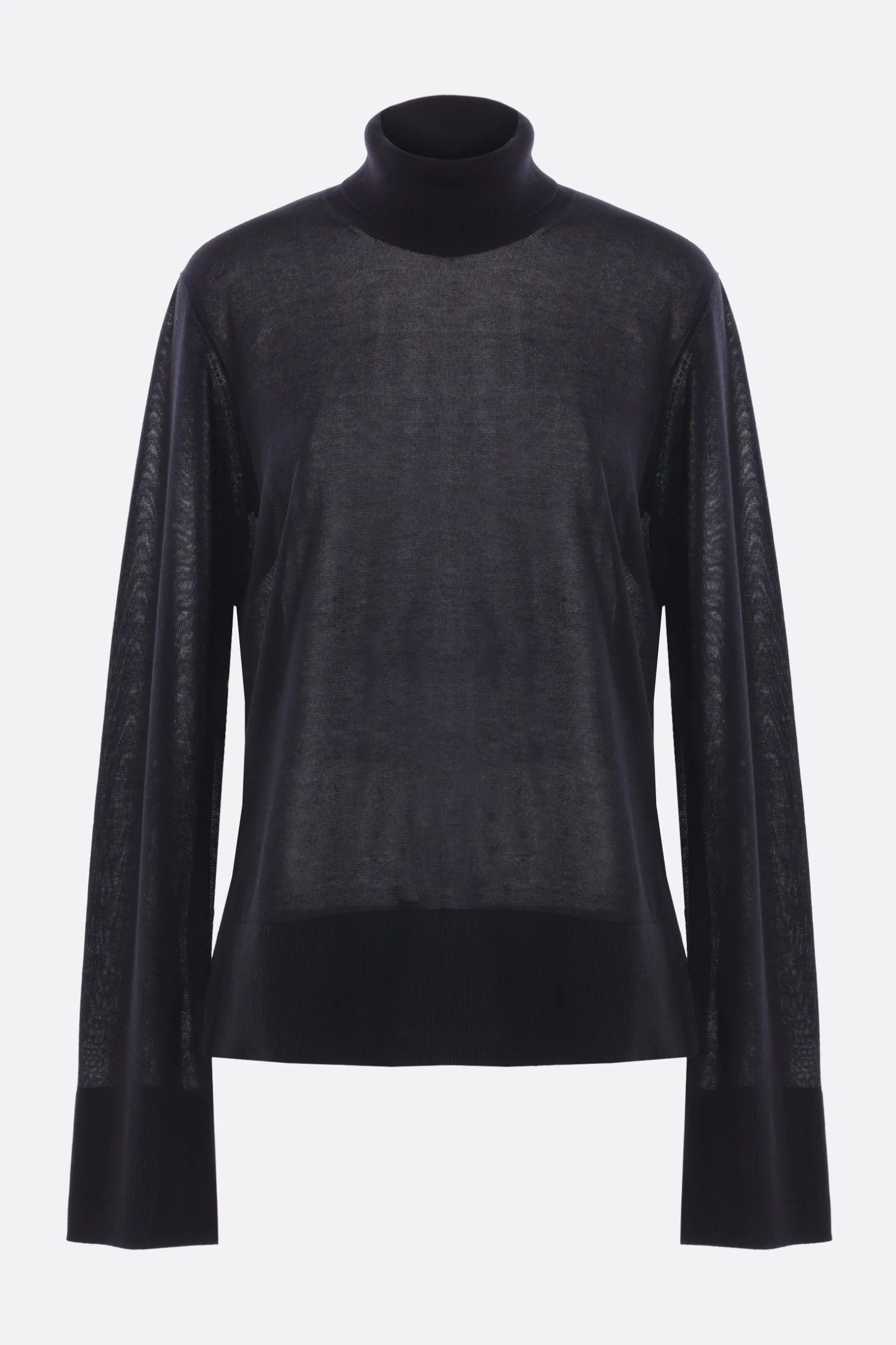 Topwear>TOTEME dolcevita in misto lyocell e cashmere con spacchi Nero