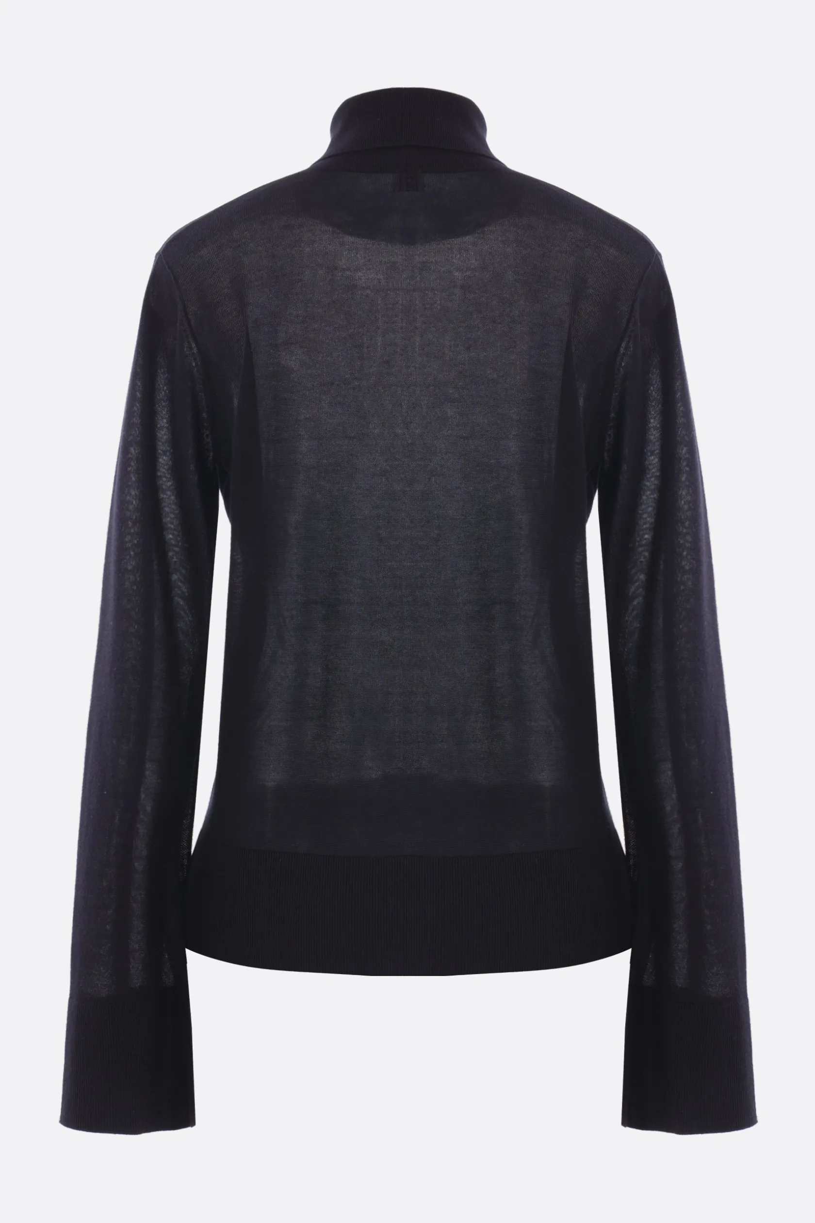 Topwear>TOTEME dolcevita in misto lyocell e cashmere con spacchi Nero