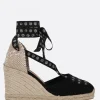 Scarpe Basse>CASTAÑER X 10 CORSO COMO espadrilla con zeppa Coralia in canvas Nero
