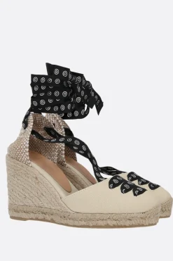 Scarpe Basse>CASTAÑER X 10 CORSO COMO espadrilla con zeppa Coralia in canvas Nero