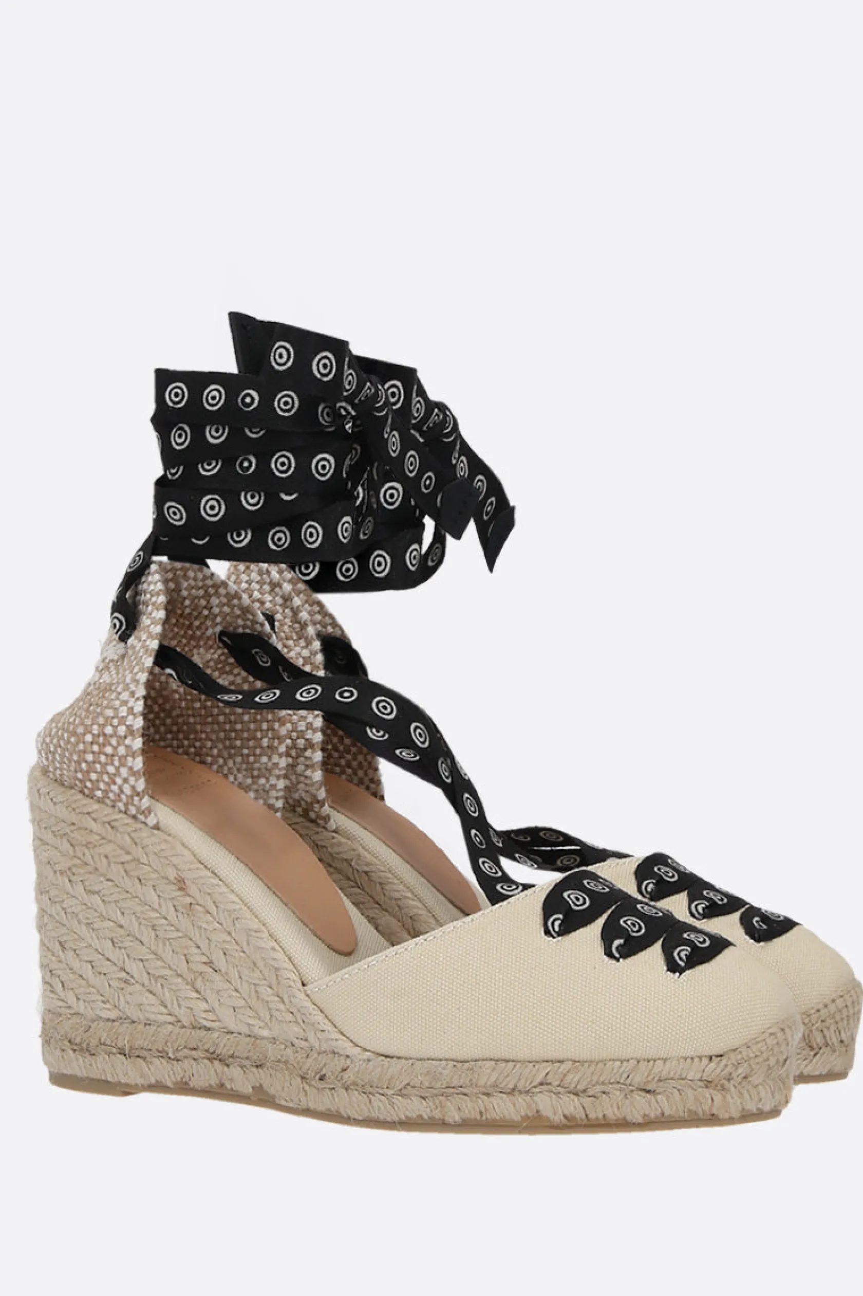 Scarpe Basse>CASTAÑER X 10 CORSO COMO espadrilla con zeppa Coralia in canvas Nero
