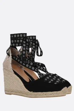 Scarpe Basse>CASTAÑER X 10 CORSO COMO espadrilla con zeppa Coralia in canvas Nero