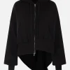 Topwear>YOHJI YAMAMOTO felpa asimmetrica in jersey Nero