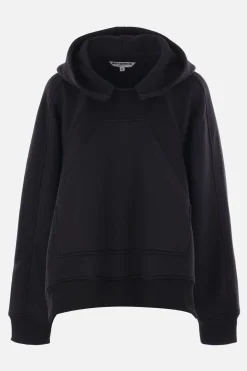Topwear>MELITTA BAUMEISTER felpa cropped in jersey Nero