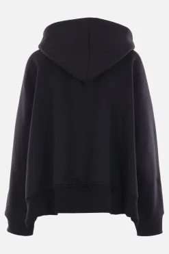 Topwear>MELITTA BAUMEISTER felpa cropped in jersey Nero