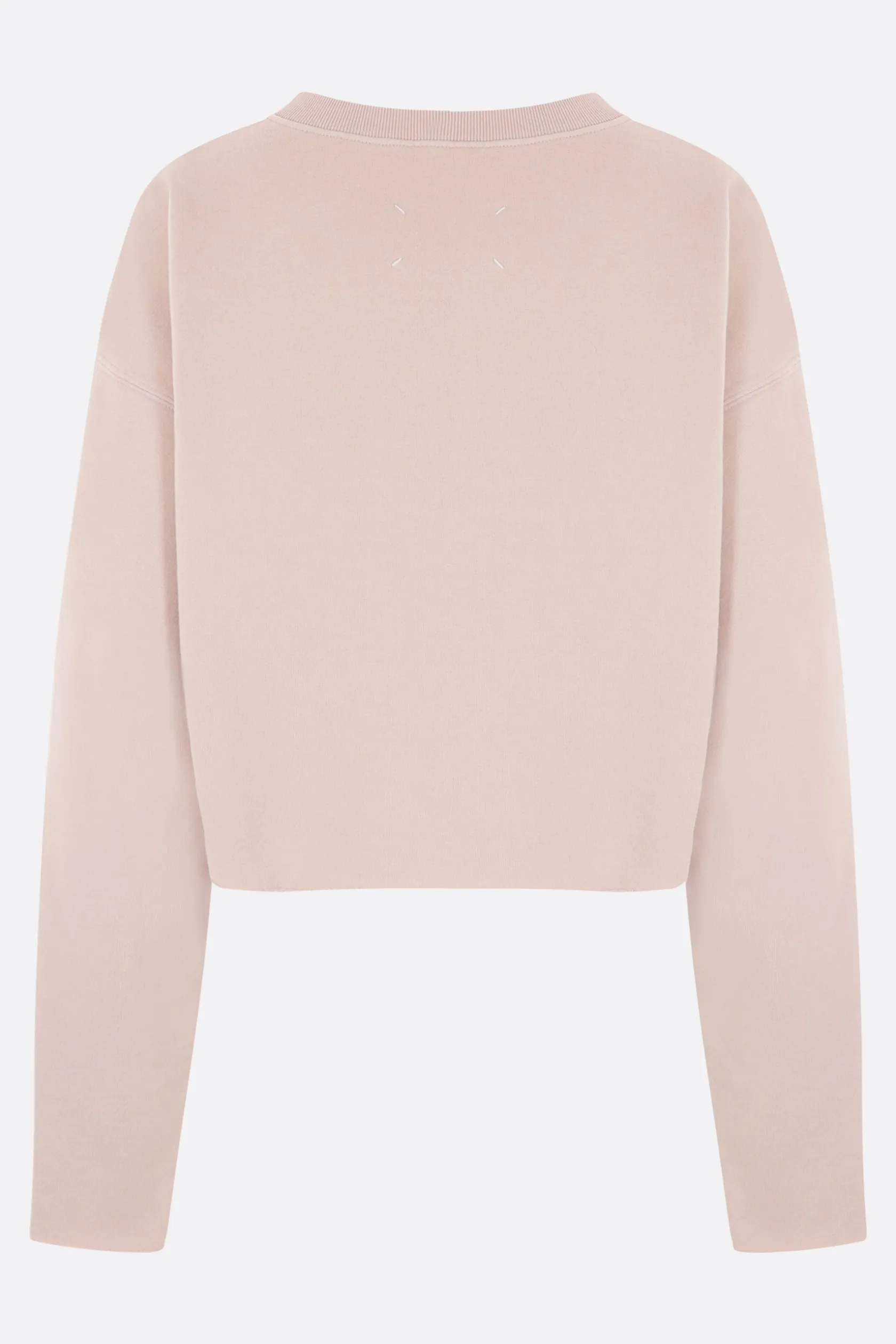 Topwear>MAISON MARGIELA felpa cropped in jersey Neutro
