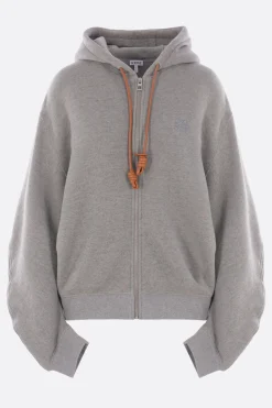 Topwear>LOEWE felpa full-zip Flamenco in jersey Grigio