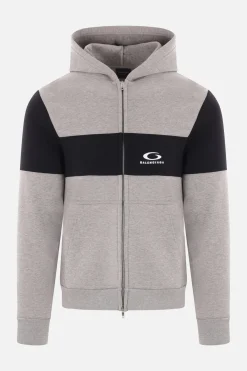 Topwear>BALENCIAGA felpa full-zip in jersey Grigio